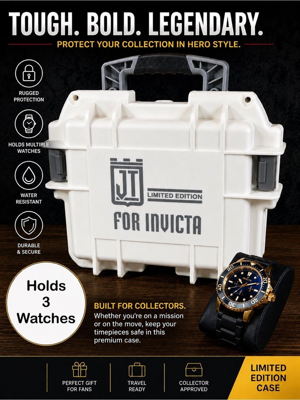Limited Edition Invicta White Protective Carry Case (watch not included)